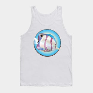 Angel fish cartoon logo Tank Top